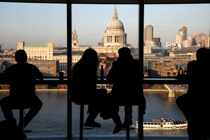 Couple overlooking St Paul's