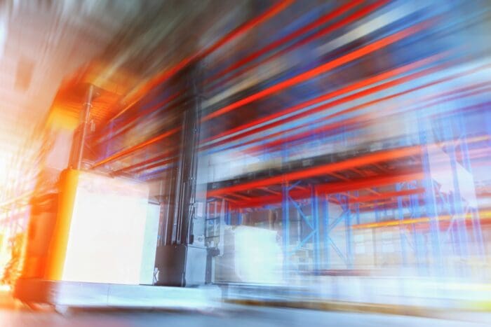 blurred warehouse image