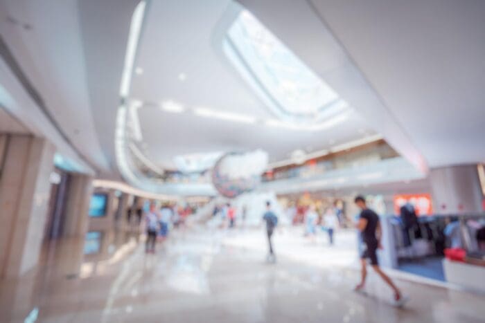blurred mall